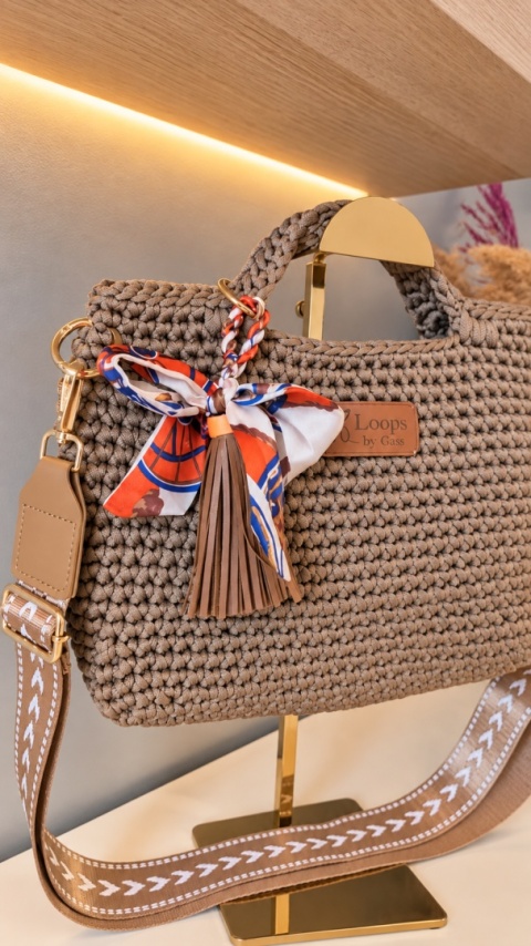 Mokka Chic – torebka handmade w kolorze kawowym