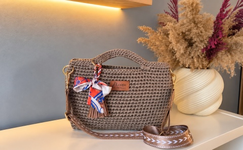 Mokka Chic – torebka handmade w kolorze kawowym